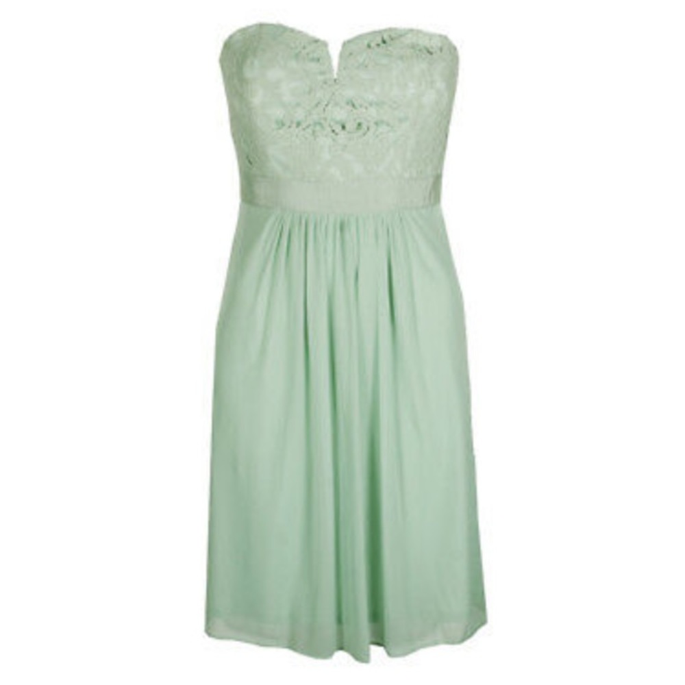 New Mint Adrianna Papell Strapless Dress